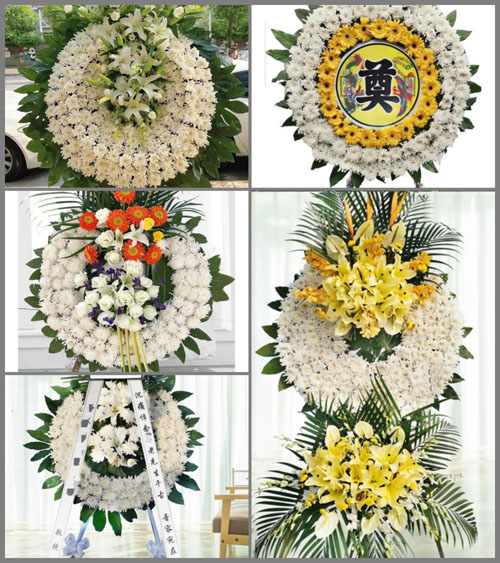 山东青岛平度市李园街道李家河套村花圈速递
