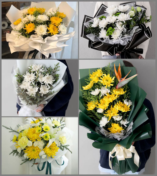 山东青岛平度市李园街道李家河套村白事花束代送
